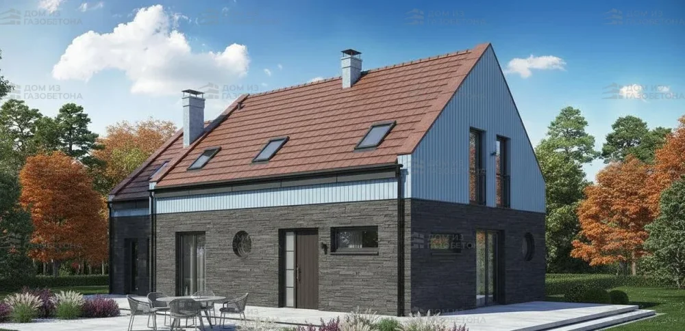 Проект Двухэтажный дом 14 на 10, 173 м2