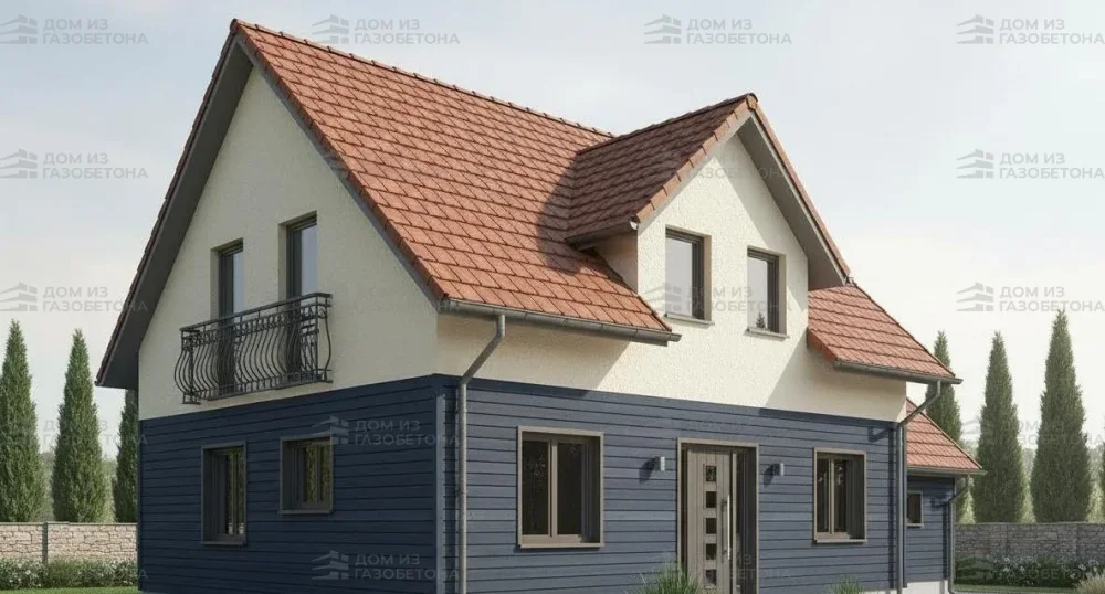 Проект Двухэтажный дом 13 на 9, 164 м2