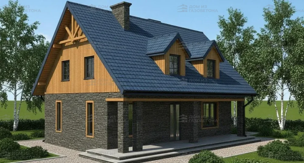 Проект Двухэтажный дом 12 на 9, 143 м2