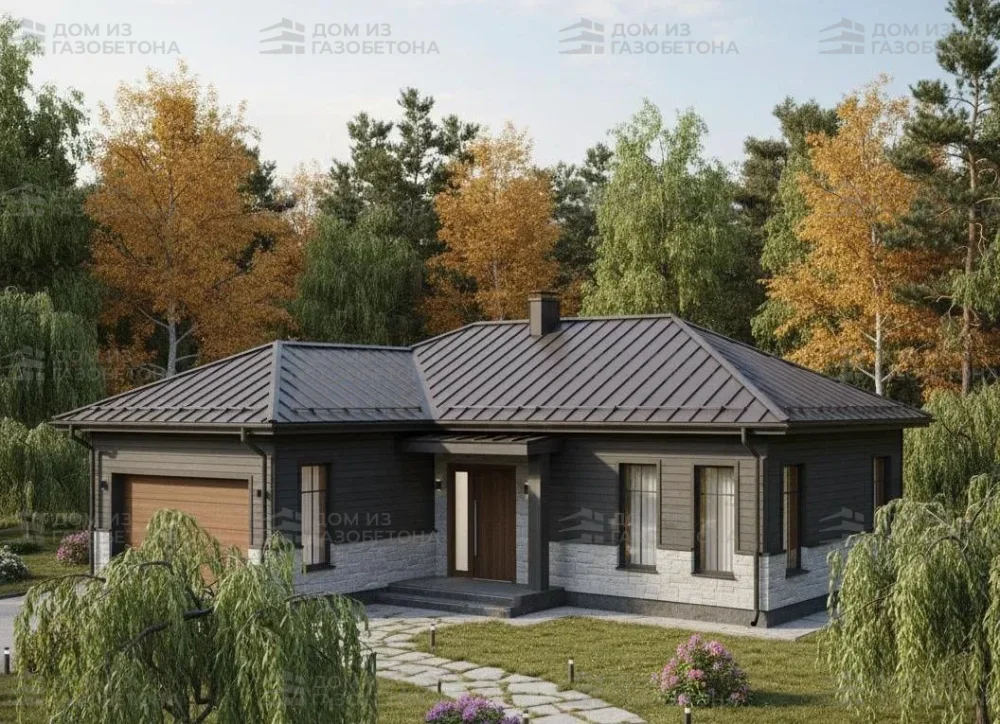 Проект Одноэтажный дом 19 на 15, 115 м2