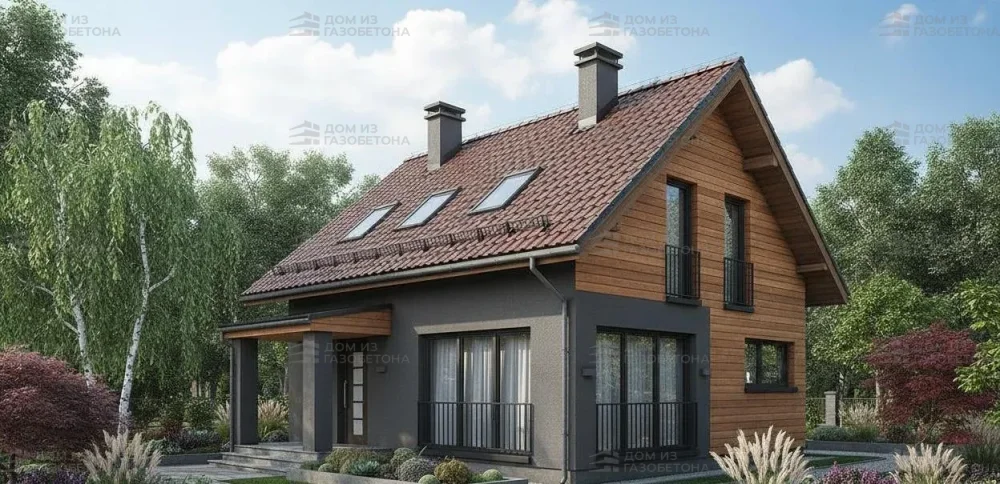 Проект Двухэтажный дом 8 на 11, 101 м2