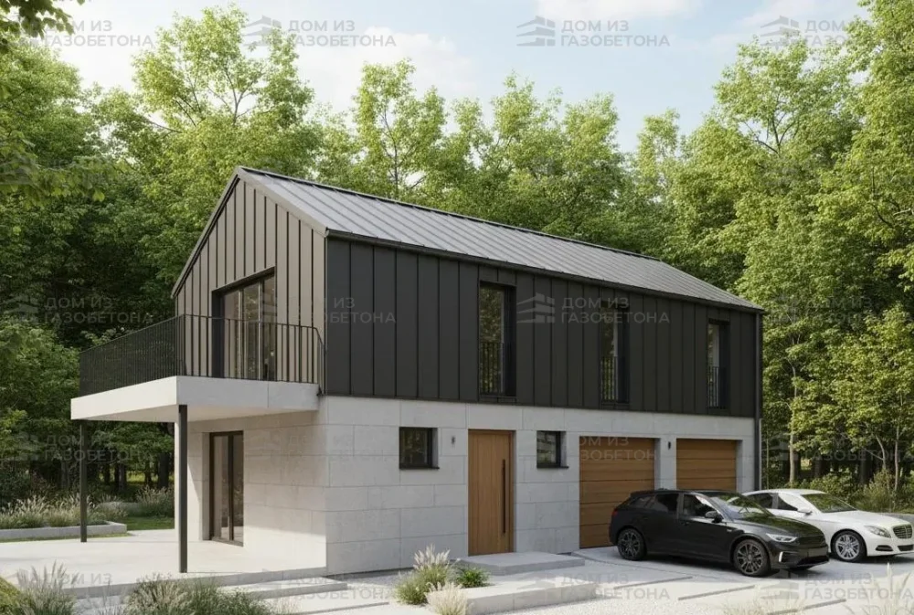 Проект Двухэтажный дом 17 на 16, 369 м2