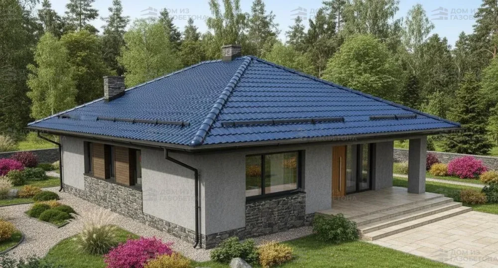 Проект Одноэтажный дом 12 на 17, 133 м2