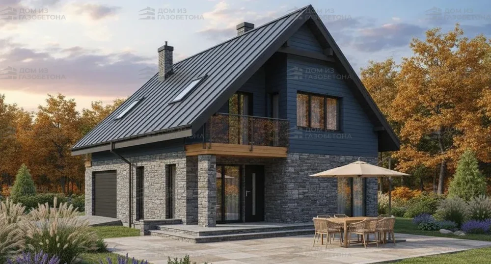 Проект Двухэтажный дом 8 на 20, 197 м2