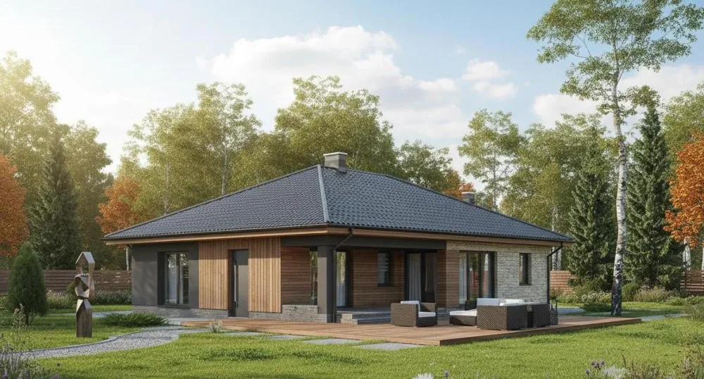 Проект Одноэтажный дом 12 на 19, 144 м2