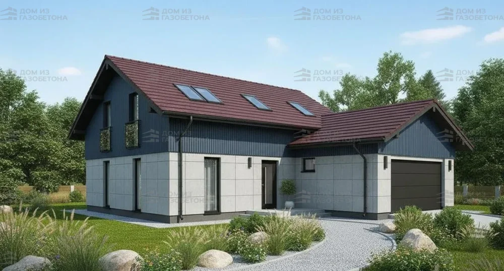 Проект Двухэтажный дом 14 на 19, 200 м2