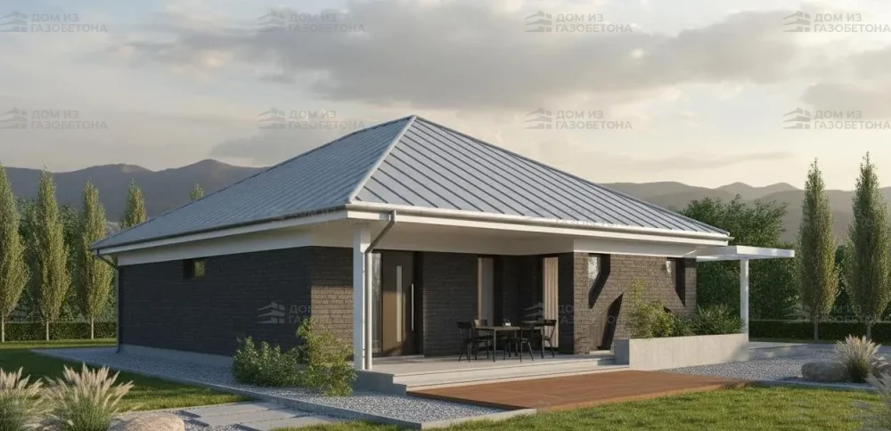 Проект Одноэтажный дом 14 на 15, 120 м2