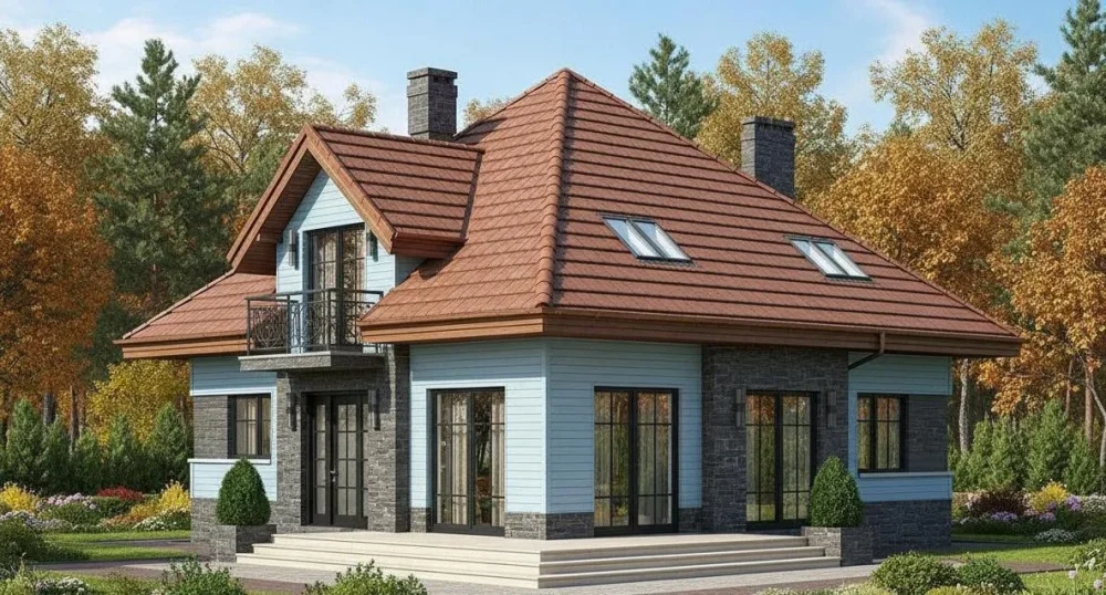 Проект Двухэтажный дом 14 на 12, 179 м2