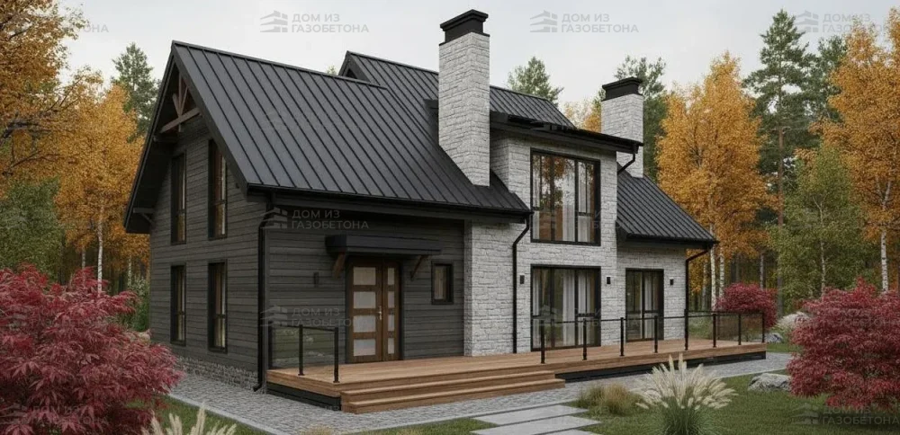 Проект Двухэтажный дом 18 на 13, 245 м2